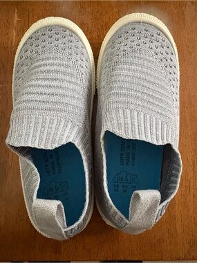 Slip-On Knit Kids Sneakers in Light Gray by Jan & Jul